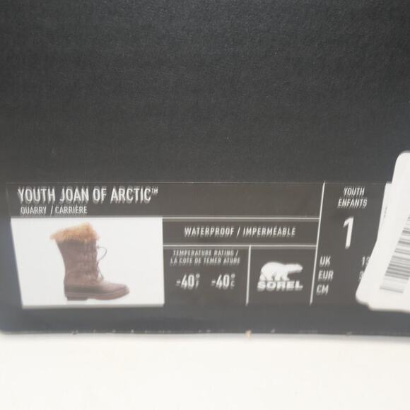 NEW Sorel Joan of Artic Snow Winter Waterproof Boots Leather Gray Youth Girl's 1 - Picture 8 of 8